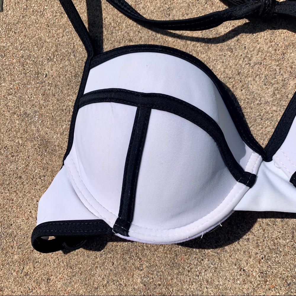 Black & White Bikini Top xhiliration S - Picture 5 of 9